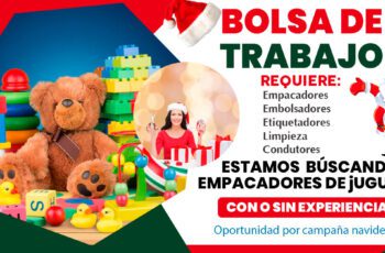 POR CAMPAÑA NAVIDEÑA, EMPRESAS REQUIEREN EMPACADORES DE JUGUETES